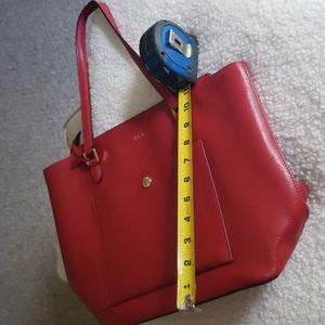 Ralph Lauren red leather handbag. Perfect condition! You need this for the fall